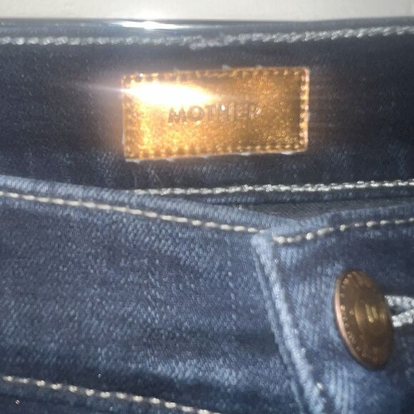 MOTHER Women's Straight Leg Jeans - Dark Blue - Picture 8 of 12